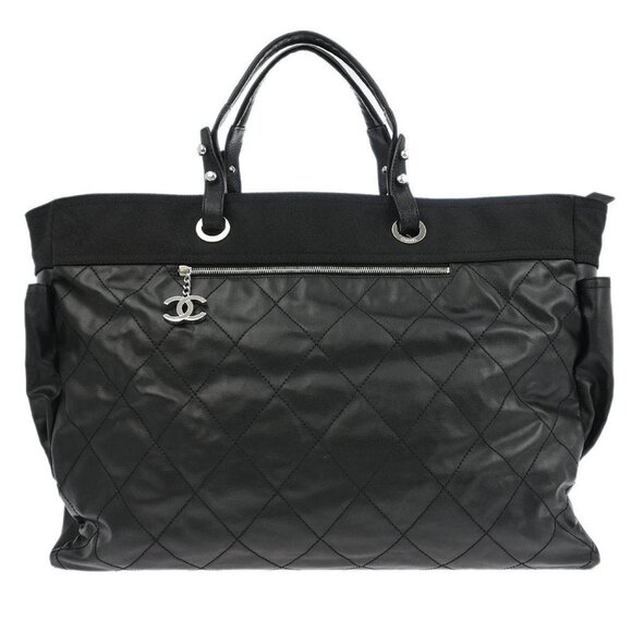 Chanel Black Leather Paris-Biarritz GM Tote Handbag - Picture 1 of 11